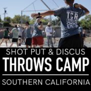 shot put and discus throws summer camp southern california CA